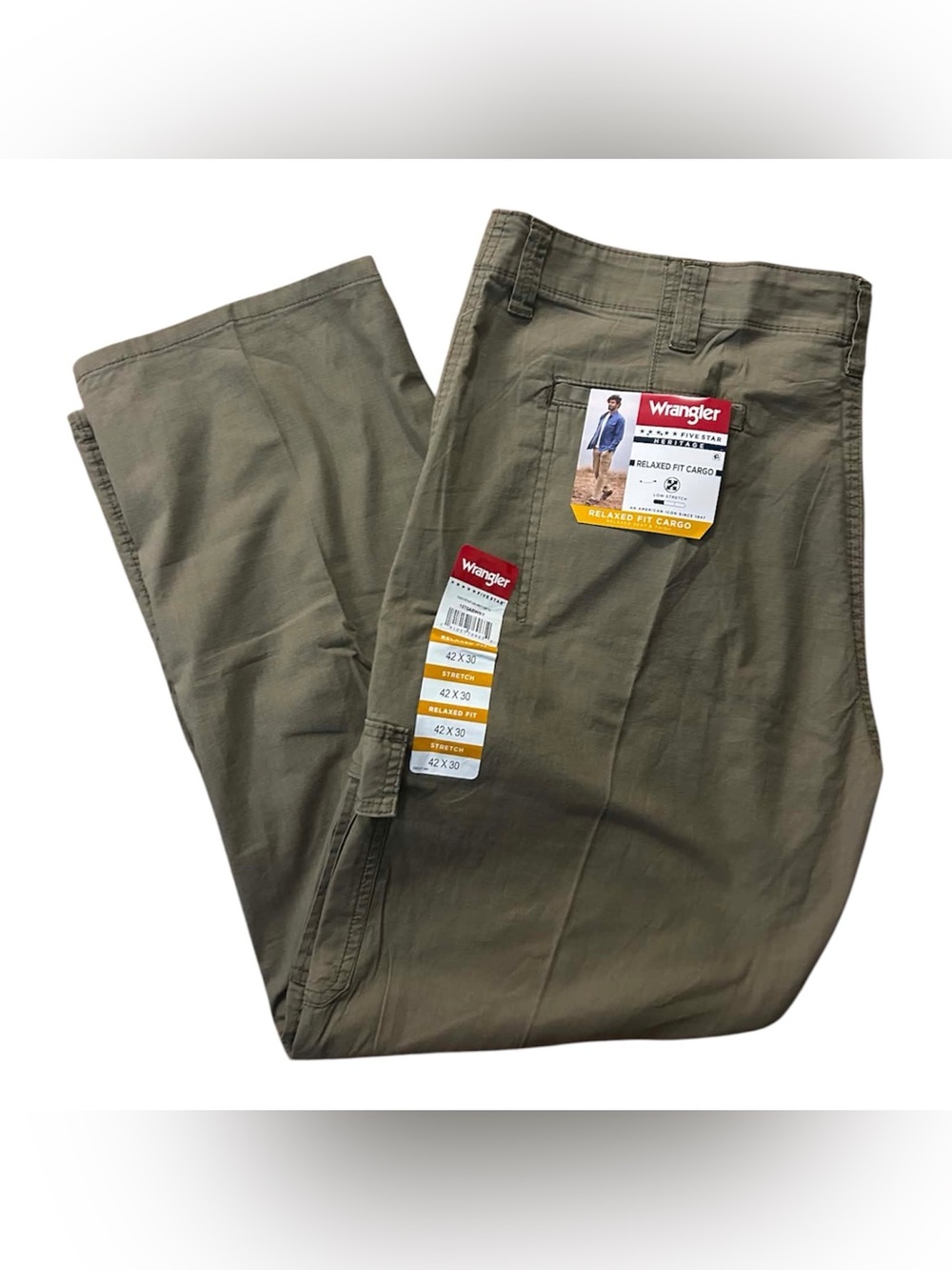 Wrangler Men's Cargo Pants in Olive Green